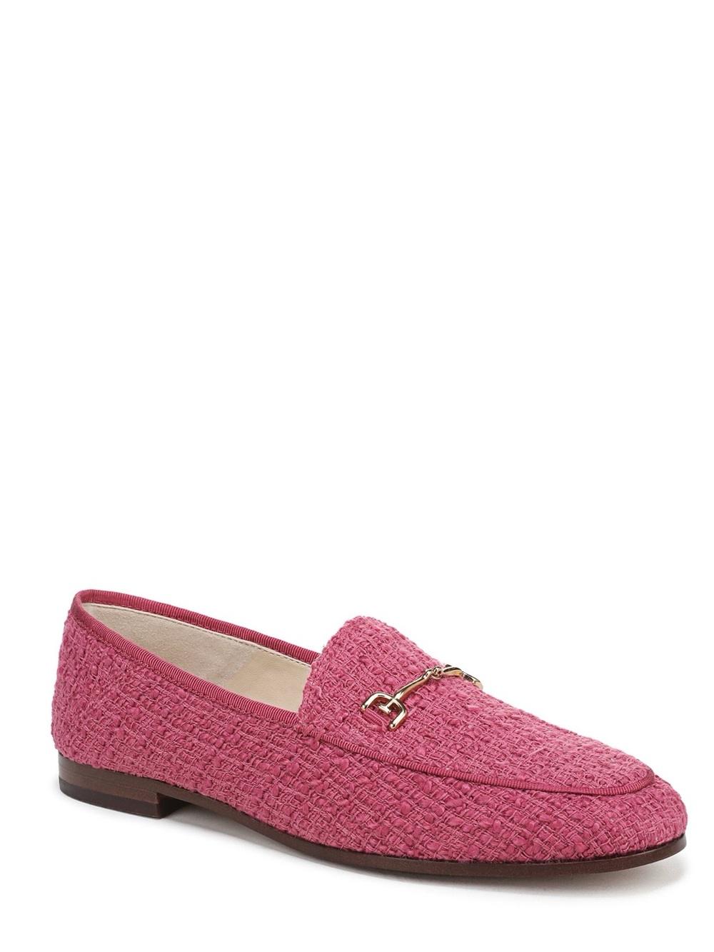 San Edelman Pink Tweed Lorraine Loafer